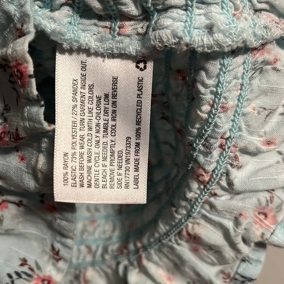 👧🏻Art Class baby blue blouse floral size 10/12 regencycore - Picture 3 of 6